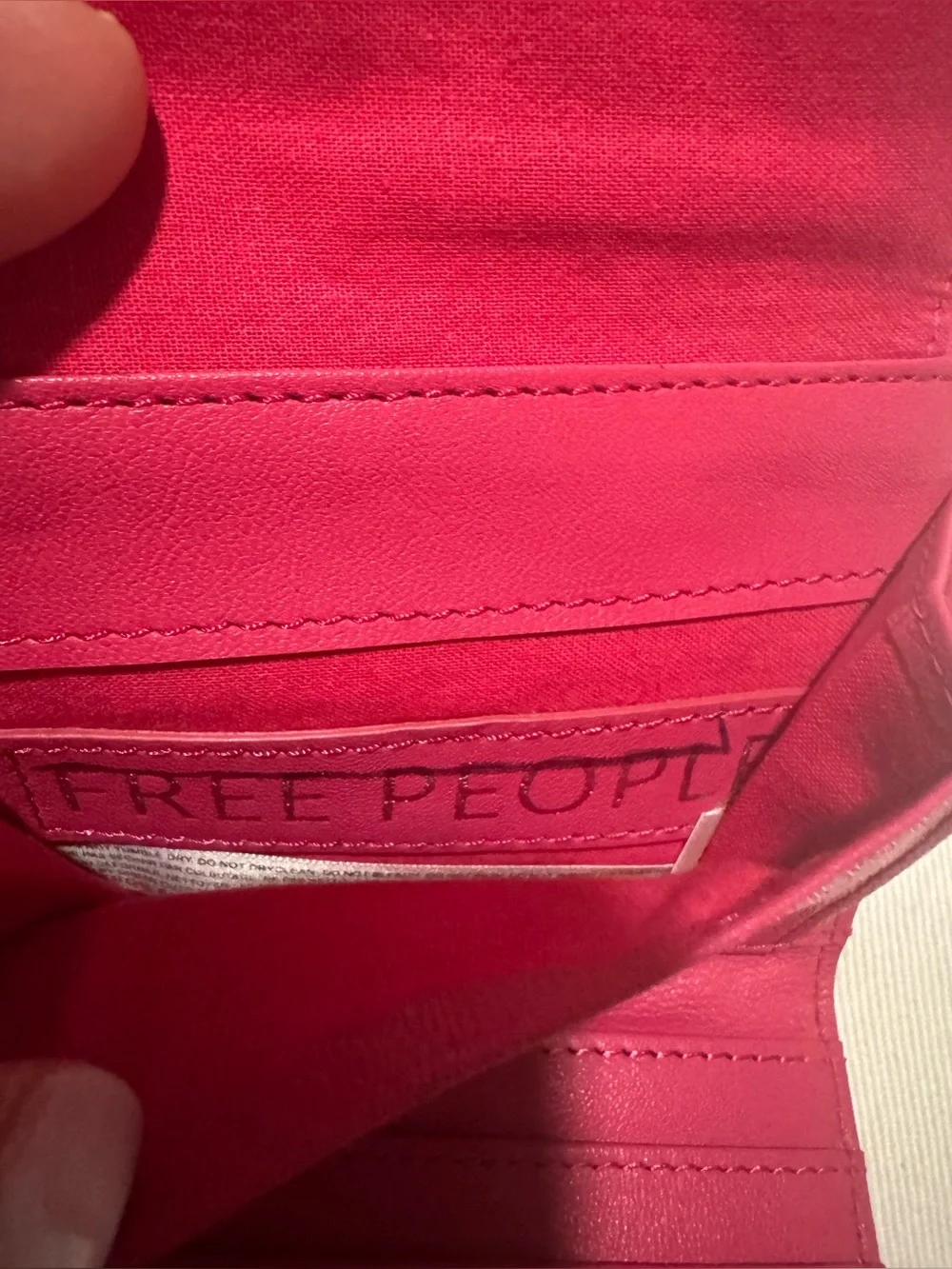 Free People Lock It Up Leather Wallet in Love Potion NWOT❤️